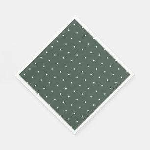 Serviette En Papier Polka vert et blanc point Baby shower neutre genre