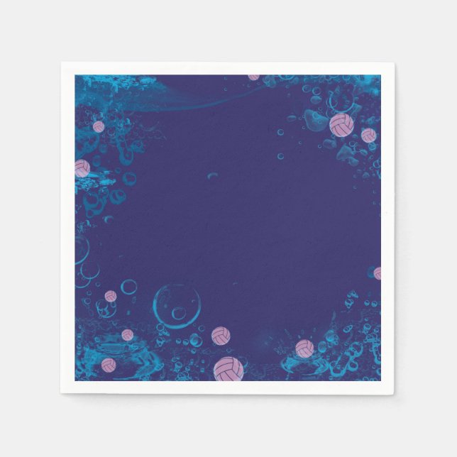 Serviette En Papier Polo d'eau de serviettes de fête - rose (Devant)