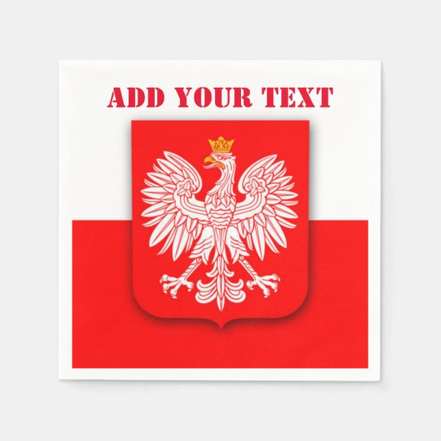 Serviette En Papier Pologne Coupe du monde de football 2022 Polska (Devant)