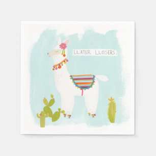 Serviette En Papier Pom Pom Llama Rama - Llater Llosers
