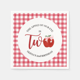 Serviette En Papier Pomme de nos yeux Arc rose 2e anniversaire