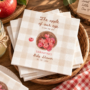 Serviette En Papier pomme de nos yeux corbeille de pommes shower bébé