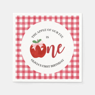 Serviette En Papier Pomme de nos yeux est un nœud rose premier anniver