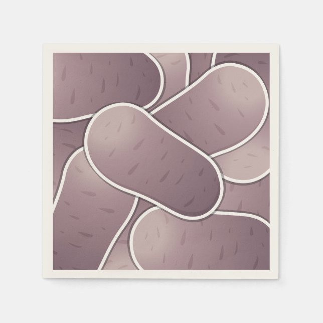 Serviette En Papier Pomme de terre bleue (Devant)