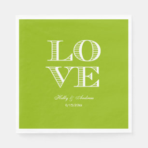 Serviette En Papier Pomme verte, blanc AMOUR Napkins