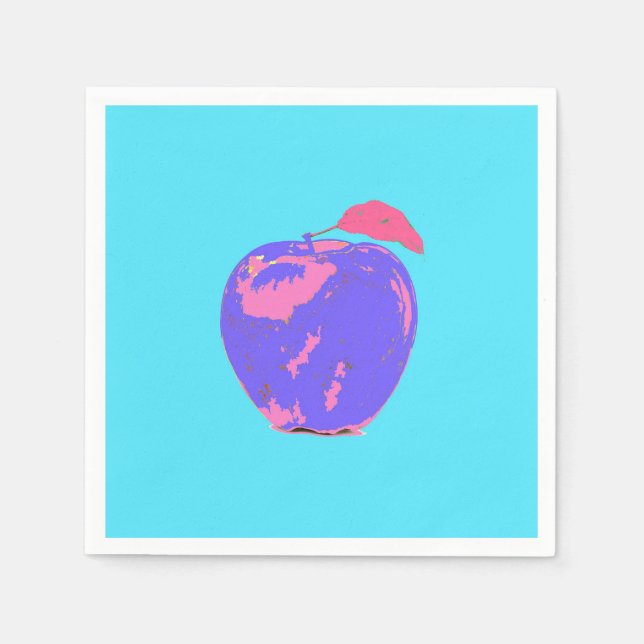 Serviette En Papier Pomme violette Pop Art (Devant)
