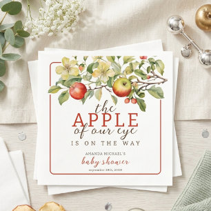 Serviette En Papier Pommes Aquarelles de Nos Yeux Shower de Bébé d'Aut