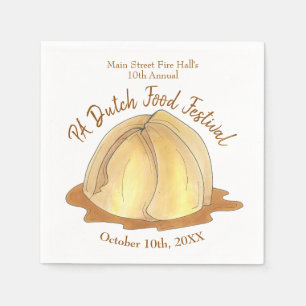 Serviette En Papier Pommes Dumplings Amish Pennsylvania PA Dutch Food