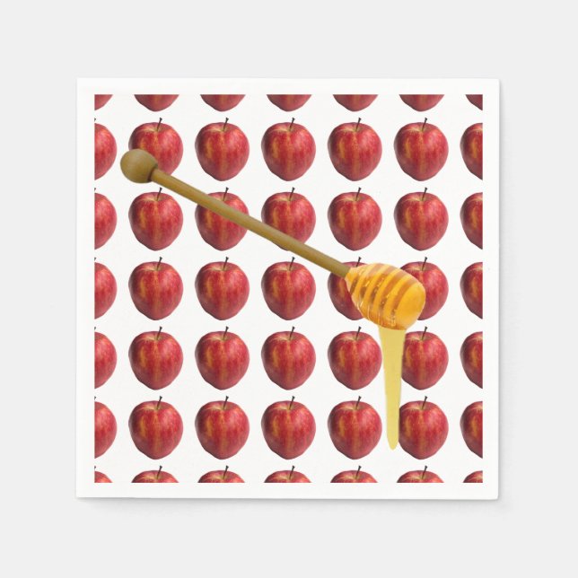 Serviette En Papier Pommes et miel Rosh Hashanah (Devant)