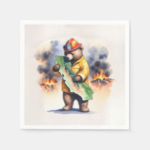 Serviette En Papier Pompier de l'ours de Californie