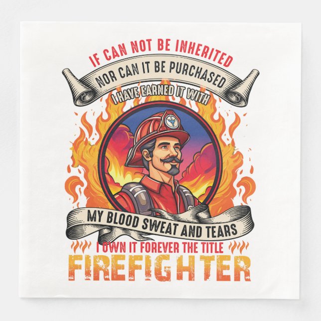 Serviette En Papier Pompiers (Devant)