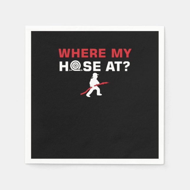 Serviette En Papier Pompiers Camion Flammes de prévention des incendie (Devant)