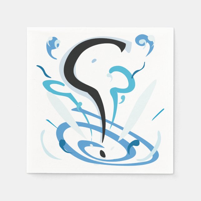 Serviette En Papier Poncez la question (Devant)