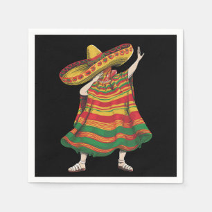 Serviette En Papier Poncho Mexicain Dabbing Cinco De Mayo Fête Party