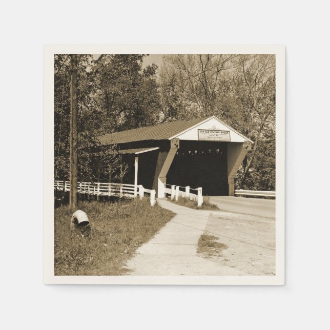 Serviette En Papier Pont couvert (Devant)