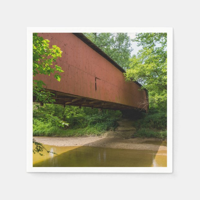 Serviette En Papier Pont couvert de Wilkens Mill (Devant)