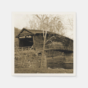 Serviette En Papier Pont couvert vintage
