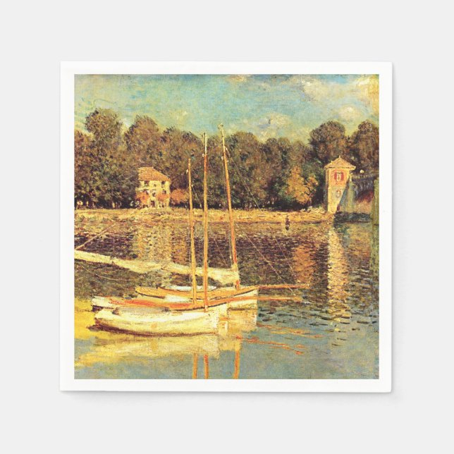 Serviette En Papier Pont d'Argenteuil Claude Monet (Devant)