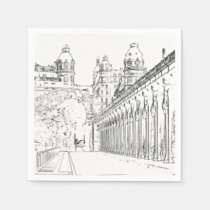 Serviette En Papier Pont de Bir-Hakeim - Paris, France
