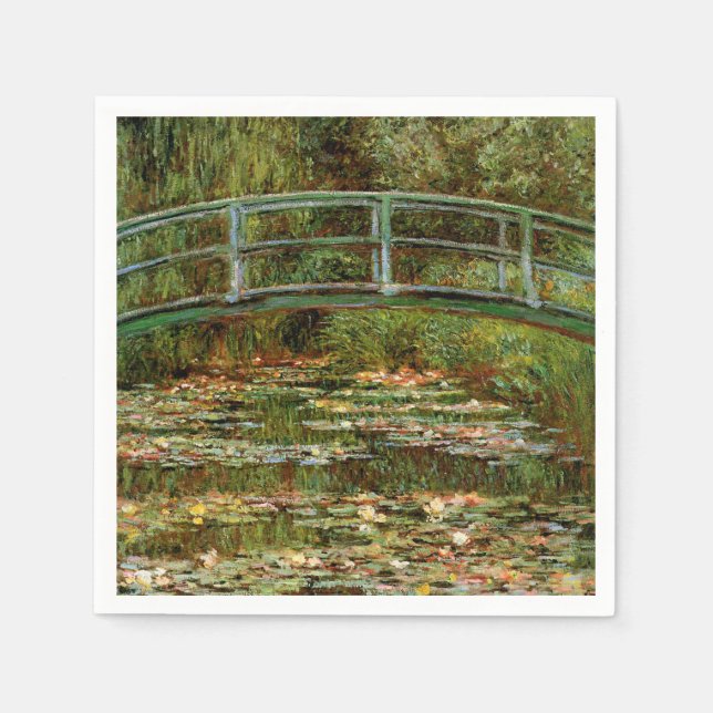Serviette En Papier Pont français de Monet Giverney (Devant)