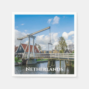 Serviette En Papier Pont hollandais en bois levant à Pays-Bas