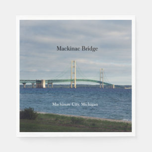 Serviette En Papier Ponts Mackinac Mackinaw City