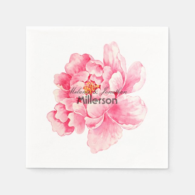 Serviette En Papier Pony rose Floral (Devant)