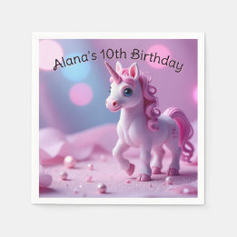 Serviette En Papier Pony rose Unicorne Papier serviettes