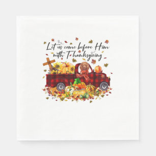Serviette En Papier Poodé Citrouille Camion Vintage Thanksgiving Funny