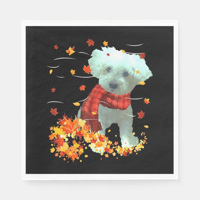 Serviette En Papier Poodle (Devant)