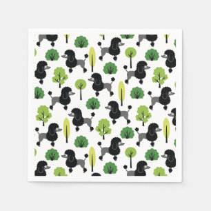 Serviette En Papier Poodle dans le parc