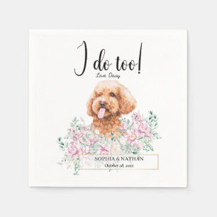 Serviette En Papier Poodle Doodle Mariage Cocktail Napkins