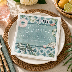 Serviette en papier Pool Party Summer Social Clu