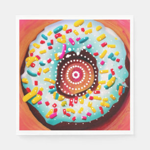 Serviette En Papier Pop Art Donut