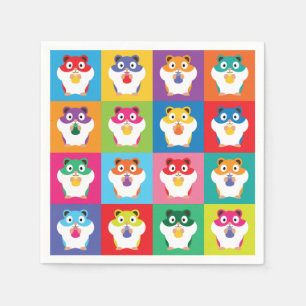 Serviette En Papier Pop Art Hamsters Napkins