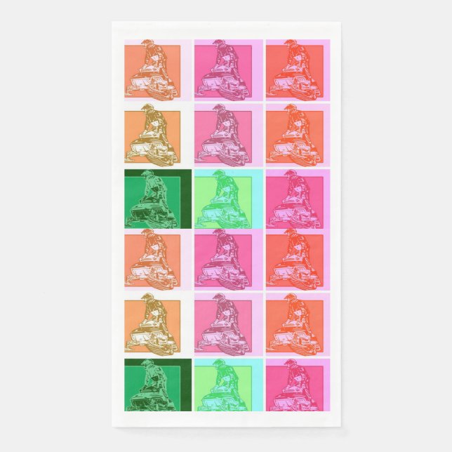 Serviette En Papier Pop Art Motoneige (Devant)