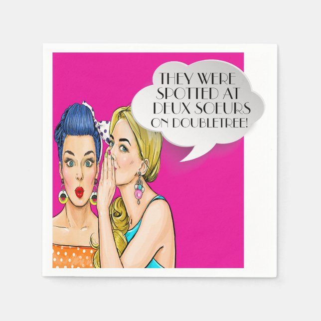 Serviette En Papier Pop Art Party ou Business Cocktail Napkins (Devant)