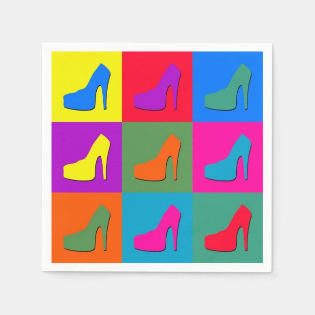 Serviette En Papier pop art shoes (Devant)