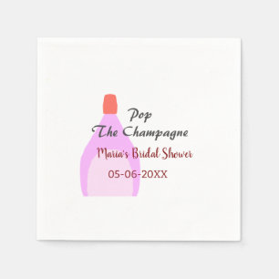 Serviette En Papier Pop the Champagne rose brique douche ajouter le no