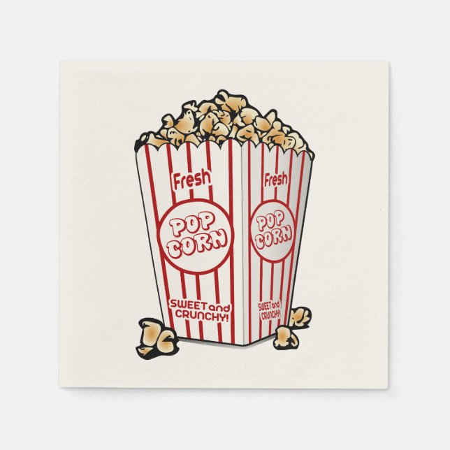 Serviette En Papier Popcorn frais (Devant)