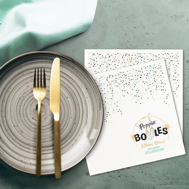 Serviette En Papier Poppin' Bottles Baby Shower  (Créateur téléchargé)