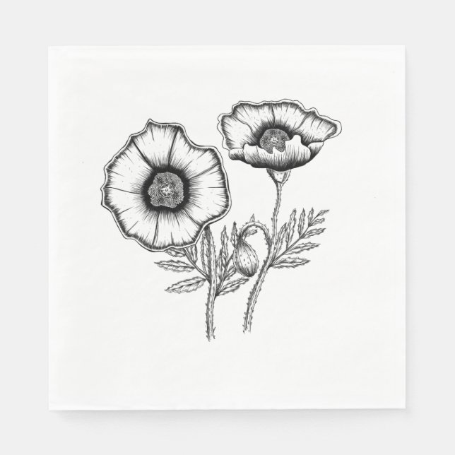 Serviette En Papier Poppy (Devant)