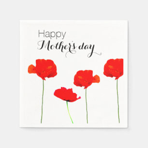 Serviette En Papier POPPY Collection 04 Papier de la fête des mères se