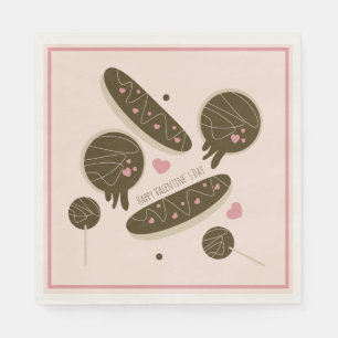Serviette En Papier Pops de gâteau de donuts éclair Fête de la Saint-V