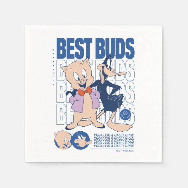 Serviette En Papier Porky Pig & DAFFY DUCK™ Best Buds (Devant)