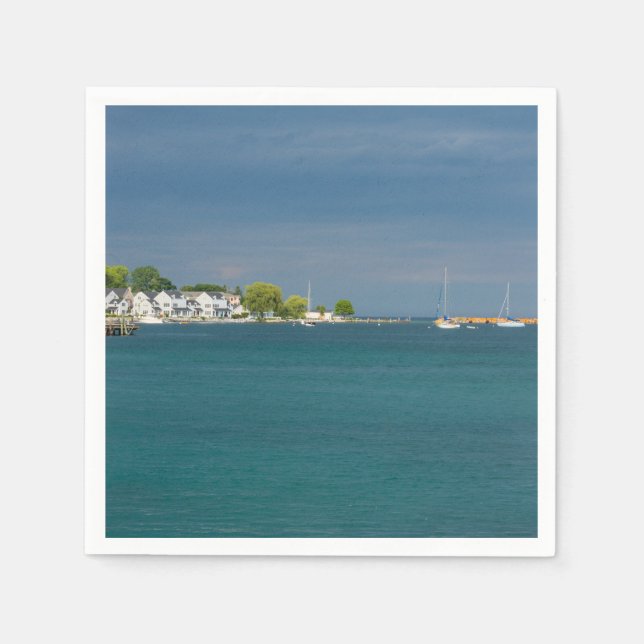 Serviette En Papier Port de l'île Mackinac (Devant)