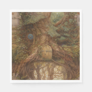 Serviette En Papier Porte de Fée de la Forêt