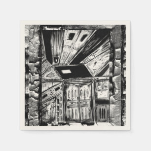 Serviette En Papier Portes ouvertes