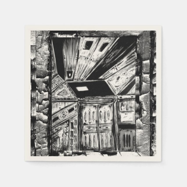 Serviette En Papier Portes ouvertes (Devant)