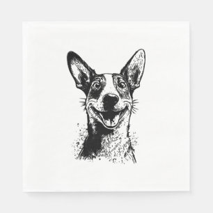 Serviette En Papier Portrait De Chien Pour Les Propriétaires Fiers De